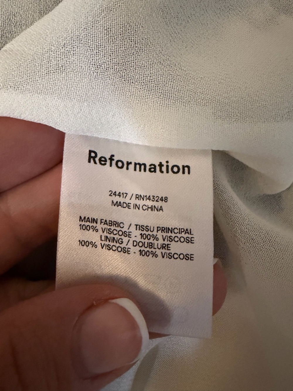 Reformation Cassandra Midi Dress Toile Print Navy White Size 10 - Picture 7 of 12